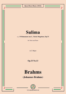 Brahms-Sulima,Op.33 No.13 in C Major