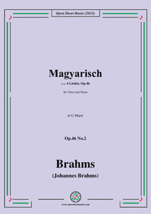 Brahms-Magyarisch,Op.46 No.2 in G Major