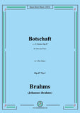 Brahms-Botschaft,Op.47 No.1 in A flat Major