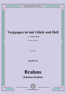 Vergangen ist mir Glück und Heil,Op.48 No.6