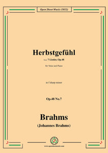 Brahms-Herbstgefühl,Op.48 No.7
