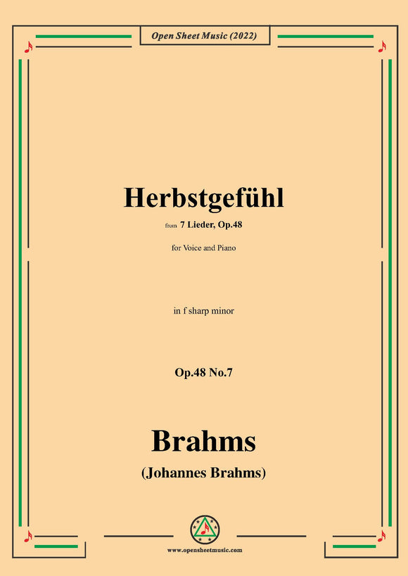 Brahms-Herbstgefühl,Op.48 No.7