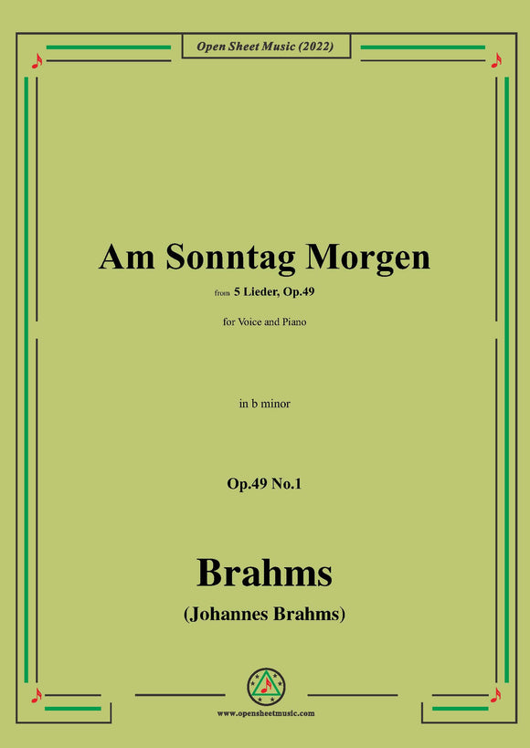 Brahms-Am Sonntag Morgen,Op.49 No.1