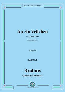 Brahms-An ein Veilchen,Op.49 No.2 in D Major