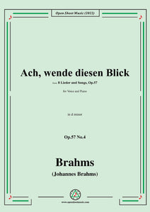 Brahms-Ach,wende diesen Blick,Op.57 No.4