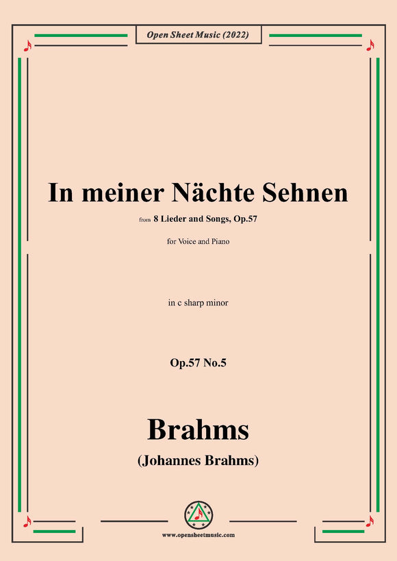 Brahms-In meiner Nachte Sehnen,Op.57 No.5