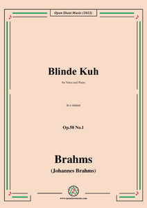 Brahms-Blinde Kuh,Op.58 No.1 in e minor