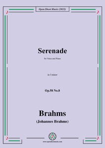 Brahms-Serenade,Op.58 No.8 in f minor