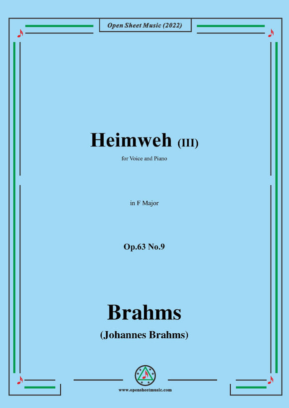 Brahms-Heimweh III,Op.63 No.9 in F Major