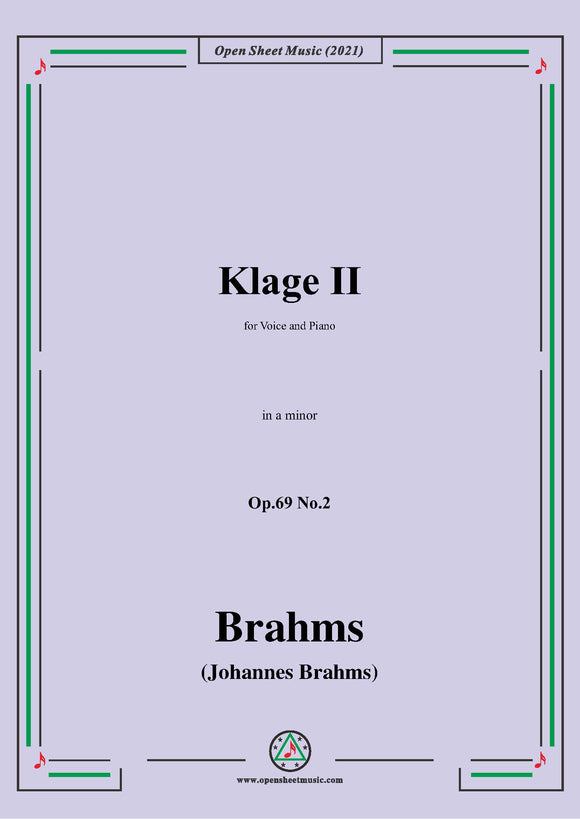 Brahms-Klage II,Op.69 No.2