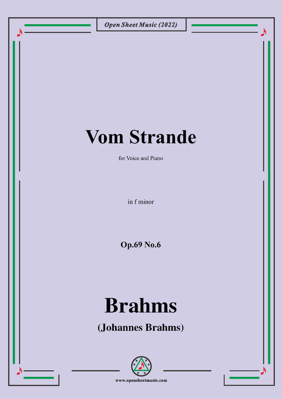 Brahms-Vom Strande,Op.69 No.6