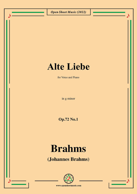 Brahms-Alte Liebe,Op.72 No.1