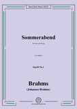 Brahms-Sommerabend,Op.84 No.1 in e minor