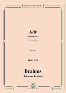 Brahms-Ade,Op.85 No.4