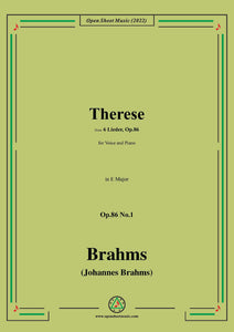 Brahms-Therese,Op.86 No.1 in E Major