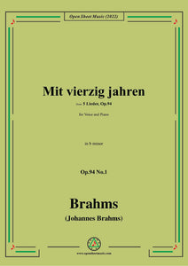 Brahms-Mit vierzig jahren,Op.94 No.1