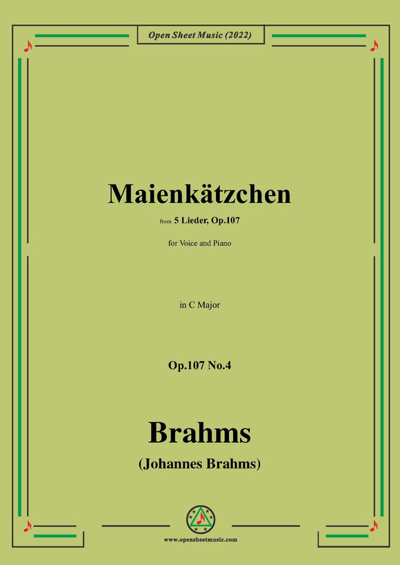 Brahms-Maienkatzchen,Op.107 No.4