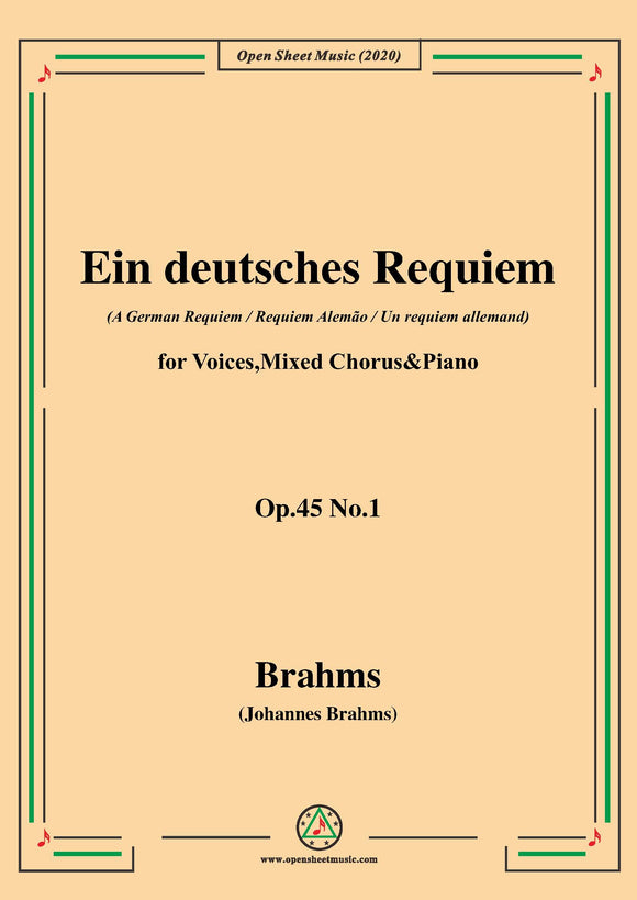 Brahms-Ein deutsches Requiem(A German Requiem),Op.45 No.1