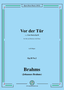 Brahms-Vor der Tur-Before the Door,Op.28 No.2,in B Major