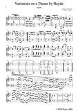 Brahms-Variations on a Theme by Haydn,Op.56, in B flat Major,for 2 Pianos