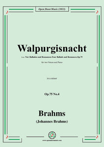 Brahms-Walpurgisnacht-Walpurgis Night,Op.75 No.4,in a minor