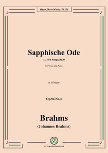 Brahms-Sapphische Ode,Op.94 No.4
