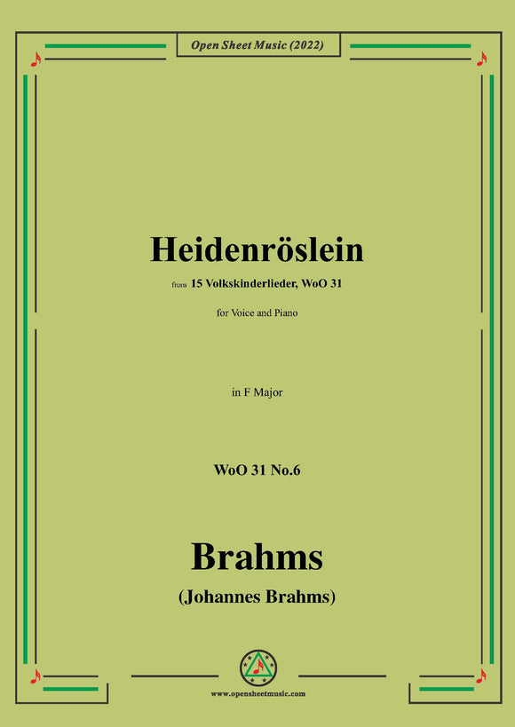 Brahms-Heidenröslein,WoO 31 No.6