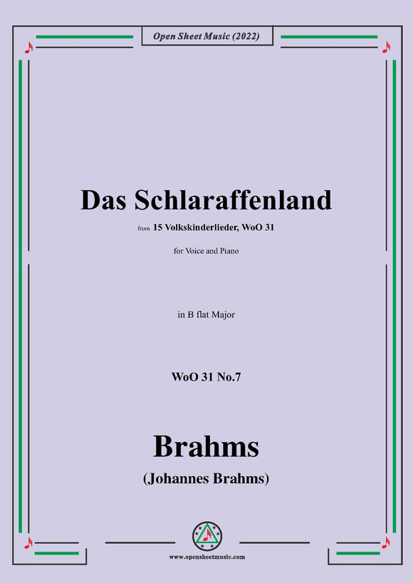 Brahms-Das Schlaraffenland,WoO 31 No.7
