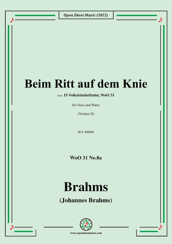 Brahms-Beim Ritt auf dem Knie,WoO 31 No.8a