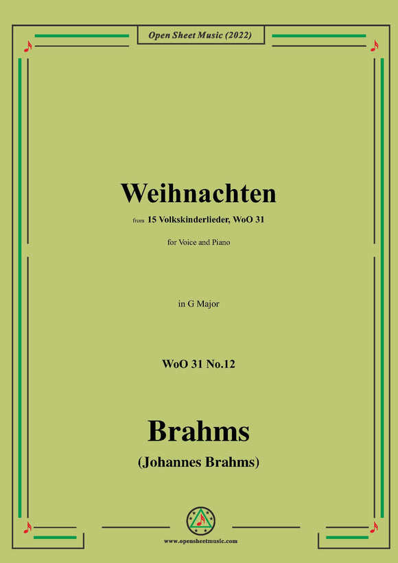 Brahms-Weihnachten,WoO 31 No.12