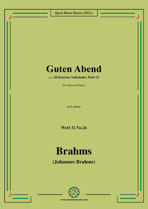 Brahms-Guten Abend,WoO 32 No.26