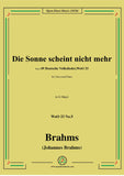 Brahms-Die Sonne scheint nicht mehr,WoO 33 No.5