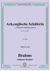 Brahms-Ach,englische Schäferin,WoO 33 No.8