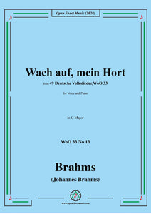 Brahms-Wach auf,mein Hort,WoO 33 No.13