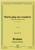 Brahms-Maria ging aus wandern,WoO 33 No.14