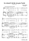 Brahms-So wünsch' ich ihr ein gute Nacht,WoO 33 No.18