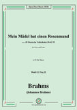 Brahms-Mein Mädel hat einen Rosenmund,WoO 33 No.25