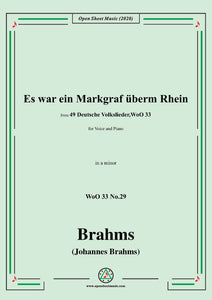 Brahms-Es war ein Markgraf überm Rhein,WoO 33 No.29