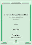 Brahms-Es war ein Markgraf überm Rhein,WoO 33 No.29