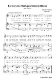 Brahms-Es war ein Markgraf überm Rhein,WoO 33 No.29