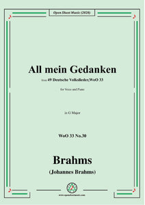 Brahms-All mein Gedanken,WoO 33 No.30