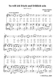 Brahms-Wo will ich frisch und fröhlich sein,WoO 33 No.32