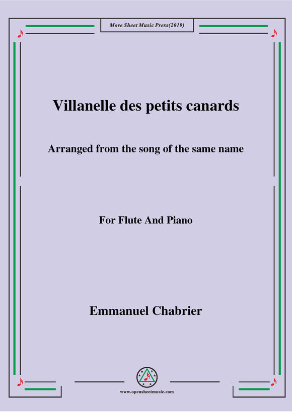 Chabrier-Villanelle des petits canards