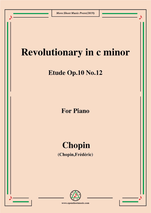 Chopin-Etude Op.10 No.12 in c minor,Revolutionary1,for Piano