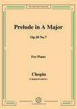 Chopin-Prelude Op.28 No.7 in A Major,for Piano