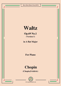 Chopin-Waltz,in A flat Major,Op.69 No.1,for Piano