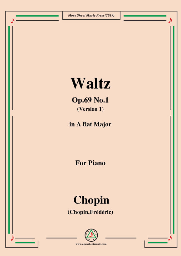 Chopin-Waltz,in A flat Major,Op.69 No.1,for Piano