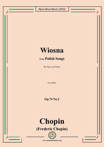 Chopin Wiosna,Op.74 No.2 – Open Sheet Music