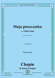 Chopin-Moja pieszczotka(Meine Freuden),in G flat Major,Op.74 No.12