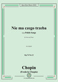 Chopin-Nie ma czego trzeba(Melancholie),in a minor,Op.74 No.13